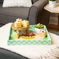 thumbnail image 3 of Northlight Set of 3 Cupcake Theme Square Wooden Serving Trays 16 - Green/Brown, 3 of 9