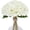 With Leaf, variant on White Hydrangea Artificial Flowers, Faux Hydrangea Flowers with Stems, Full Heads Silk Fake Hydrangea Flowers for Wedding Bouquet Home Party Decor Centerpieces Floral Arrangements