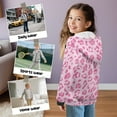 thumbnail image 6 of Uorisanigo Girls Boys Hoodie Hooded Sweatshirt Comfortable Zip Up Pink Cheetah Leopard Print Hoody Jacket Long Sleeve Sweatshirts Jacket Shirts Warm Shirt Fall Winter Outwear, 6 of 8