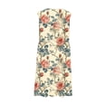 thumbnail image 4 of LIBRCLO Womens Dresses Sleeveless Button V-Neck Sundress Summer Midi Length Casual Clothes, 4 of 8