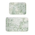 thumbnail image 4 of Green 2 Piece Striped Textured Ultra Soft Faux Fake Fur Rabbit Non-Slip Absorbent Bathroom Bath Mat Set Taupe, 4 of 4