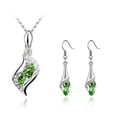 thumbnail image 2 of Sunjoy Tech Fahion Teardrop Wedding Bridal Jewelry Set for Brides Women Bridesmaid, Crystal Rhinestone Necklace Earring Sets for Prom Birthday Gifts, 2 of 3