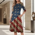 thumbnail image 4 of BOMYJESK Womens Maxi Dress 250th Anniversary Stars Stripes Beach Long Dresses Independence Day Art Print 4th Of July Summer Dresses Casual Party Apparel Multicolor 3XL, 4 of 7