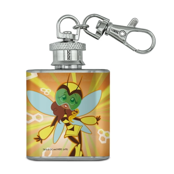 DC Super Hero Girls Bumblebee Stainless Steel 1oz Mini Flask Key Chain