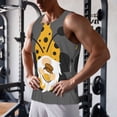 thumbnail image 5 of KLL Bee Gnome With Sunflower Print Men's Muscle Gym Workout Stringer Tank Tops Bodybuilding Fitness T-Shirts Tank Tops Men-Large, 5 of 7