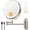 8‘’30x-nickel, variant on Auxmir 1X/30X Wall Mounted Lighted Makeup Mirror, 8" Rechargeable Double-Sided Magnifying Mirror with Light, Touch Dimmable 3 Color Light, 360° Rotation Foldable Extended Arm, Black