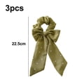 thumbnail image 2 of Cinta para el pelo, diadema larga, coleteros, corbata vintage para mujeres y niñas (paquete de 3), 2 of 8