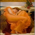 thumbnail image 2 of Leighton, Frederic 12x12 Black Ornate Wood Framed with Double Matting Museum Art Print Titled - Flaming June, 2 of 4