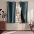 thumbnail image 2 of NICETOWN 2-Layer Blackout Curtains, Greyish Blue, 52x63, Energy Saving, 2 of 8