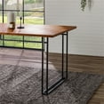 thumbnail image 3 of 60" Modern Veneer Table with Metal Legs - Walnut, 3 of 12