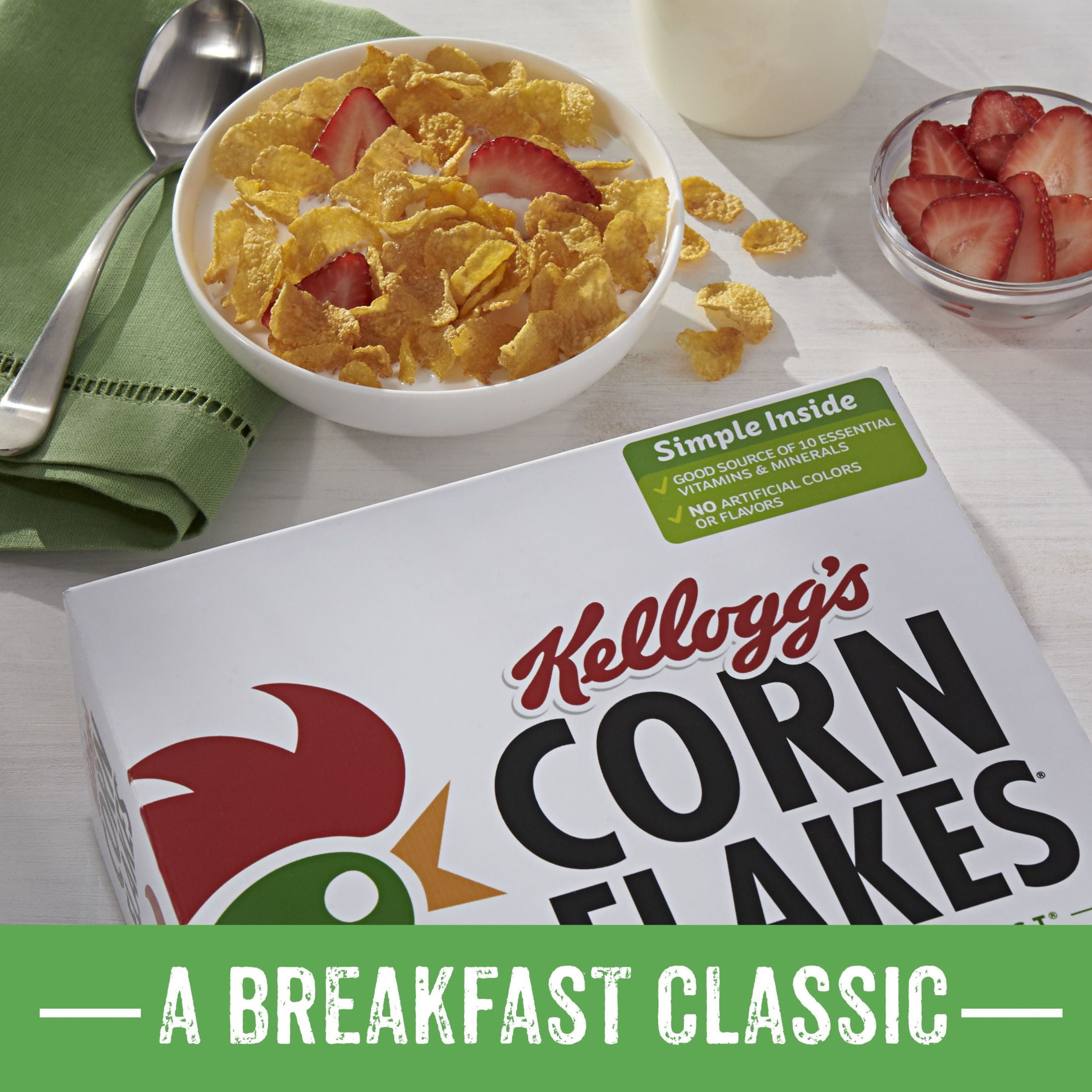 Kellogg's Corn Flakes Cereal Single-Serve Box 0.81 oz. - 70/Case