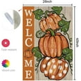 thumbnail image 5 of Fall Thanksgiving Pumpkins House Flag 28X40 Inch Polka Dots Double Sided Large Big Burlap Welcome Yard Autumn Outside, 5 of 6