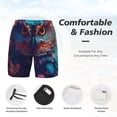 thumbnail image 3 of Fotbe Colorful Feather Owl Traje de Baño para Hombre – Shorts de Natación de Secado Rápido con Forro y Bolsillos-Large, 3 of 6