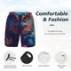 thumbnail image 3 of Fotbe Colorful Feather Owl Traje de Baño para Hombre – Shorts de Natación de Secado Rápido con Forro y Bolsillos-Large, 3 of 6