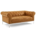 thumbnail image 2 of Modway Idyll Tufted Button Upholstered Leather Chesterfield Loveseat in Tan, 2 of 8