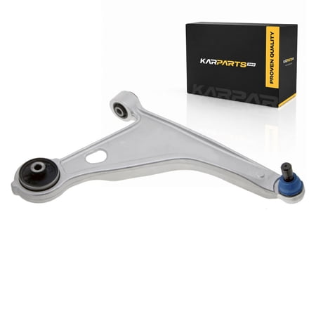 KarParts360 For Mitsubishi Outlander 2022 2023 2024 2025 Control Arm and Ball Joint | Aluminum | Black Boot | Grooved Ball Joint Stud | Rubber Bushing | Silver