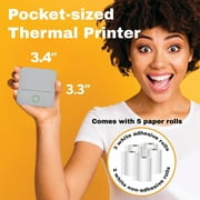Core Innovations CTP500 Wireless Mini Portable Thermal Printer & Label Maker + Paper, Android & iOS (Gray)