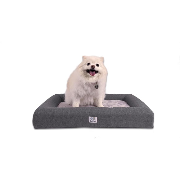 Cama Ortopédica pet2go Gris Oscuro con Funda Removible para Mascota Pequeña
