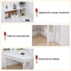 thumbnail image 5 of Set escritorio esquinero infantil en L con silla ajustable y tablero de corcho – Mesa y silla de madera para niños y niñas de 3 a 8 años – Ideal para estudio, tareas y manualidades – Color blanco, 5 of 8