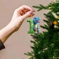 thumbnail image 5 of BKER Christmas Dinosaur Acrylic 26 Letters Christmas Dinosaur Ornaments Acrylic A To Z Ornament Letters Decorative Hanging Acrylic Dinosaur Alphabet Letters For Christmas Tree Craft, 5 of 5