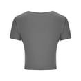thumbnail image 4 of Elvqul T Shirts for Women Summer Shirts Short Sleeve Under 5 Crew Neck Plus Size Pullover Womens Tops Plain, 4 of 7
