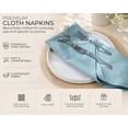 thumbnail image 3 of Ruvanti Cloth Napkins Set of 12, 18x18 Reusable Napkins Cloth Washable, Soft & Durable Table Napkins, Polycotton Chambray Dinner Napkins for Parties, Christmas, Thanksgiving, Weddings - Baby Blue, 3 of 8