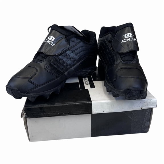 Acacia Sports Size 12 Men's Multi-Purpose Athletic Traction Cleats, Black