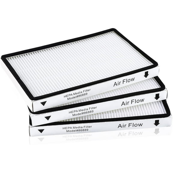 3 Packs 86889 HEPA Media Filter Replacement for Kenmore EF-1, 86889, 20-86889, 40324, 53295 Canister and Upright Vacuum Cleaner, for Panasonic Part MC-V199H