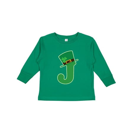 

Inktastic Irish St Patricks Day Letter J Monogram Gift Toddler Boy or Toddler Girl Long Sleeve T-Shirt