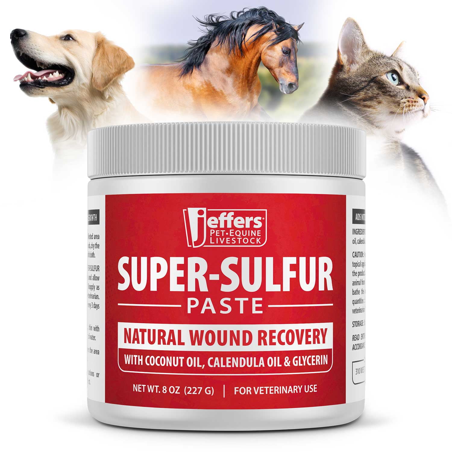 Jeffers Natural Skin Wound Care for Horses, Dogs, Cats, Livestock - 8 oz