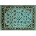 thumbnail image 1 of Ahgly Company Indoor Rectangle Oriental Light Blue Industrial Area Rugs, 2' x 4', 1 of 4