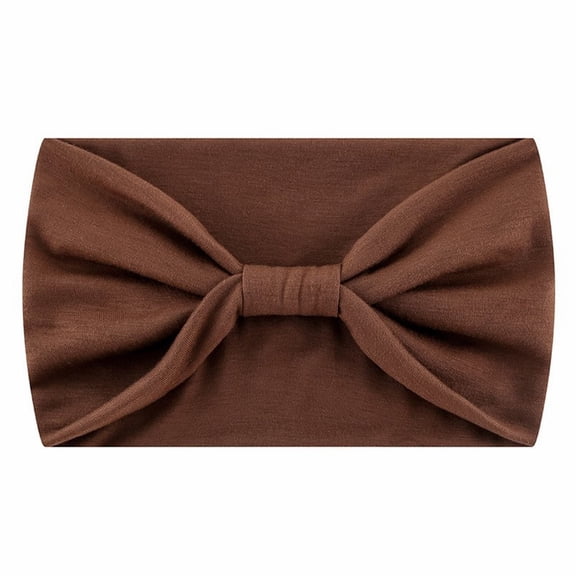XDIAHBPL Turbans For Women Wide Headbands For Black Headwrap Boho African Yoga Turban Solid Color Brown