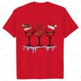 thumbnail image 1 of Camisetas navideñas de vino para mujer, ropa, camisetas divertidas de dibujos animados, camiseta de moda Kawaii, camisetas coreanas para mujer, camisetas navideñas para vino, 1 of 5