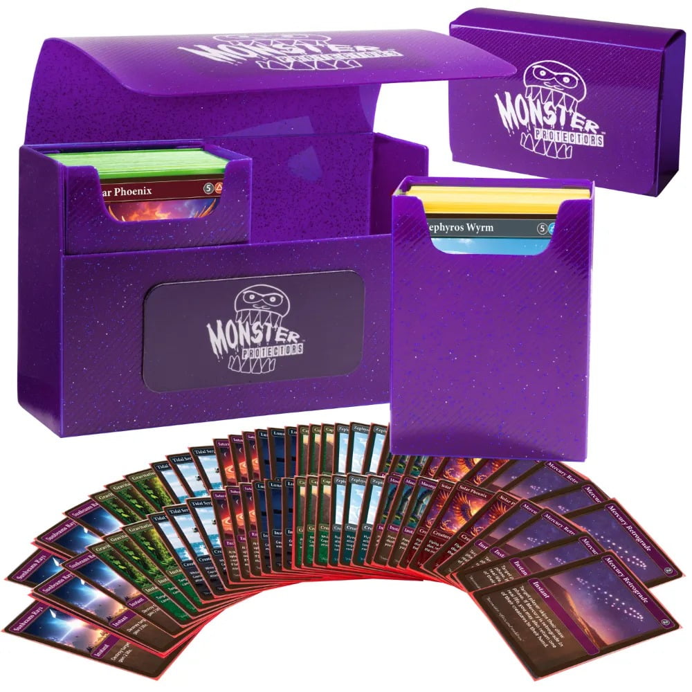 Monster Protectors Trading Card Double Deck Box with Self-locking