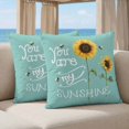 thumbnail image 5 of Pillow Covers 20x20 Set of 2, Sunflowers Square Throw Pillow Covers for Couch/Sofa/Living Room, Modern Bee You Are My Sunshine Teal Green Decorative Soft Pillowcases for Couch Throw Pillows, 5 of 9