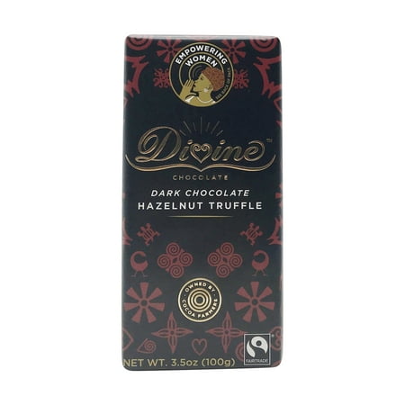 Hazelnut Truffles - Pack of 2 - Dark Chocolate Hazelnut Truffle Bar, 3.5 oz