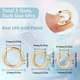 thumbnail image 2 of 1 Box 12Pcs 10/14/23mm Real 18K Gold Plated Trigger Spring O Rings Metal Round Carabiner Clip Snap Hook Spring Keyring Buckle for Keychain Lanyard Bag Purse Jewelry Making Supplies DIY Craft, 2 of 9