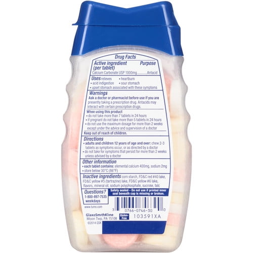 Tums Ultra, Assorted Tropical Fruit, 72 Chewable Tablets, (Pack of 2