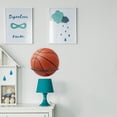 thumbnail image 5 of LOLIPPYY Wall-Mounted Basketball Holder Rack Storage and Display Organizer Black 1 Set for Fans, 5 of 8