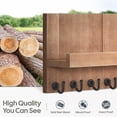 thumbnail image 7 of Key Holder for Wall, Dinosam Mail Organizer Wall Mount with 5 Key Hook and Mail Holder, Designer Key Rack Suitable for Entryway, Hallway, Bedroom, Living Room and Office,Light Brown, 7 of 7