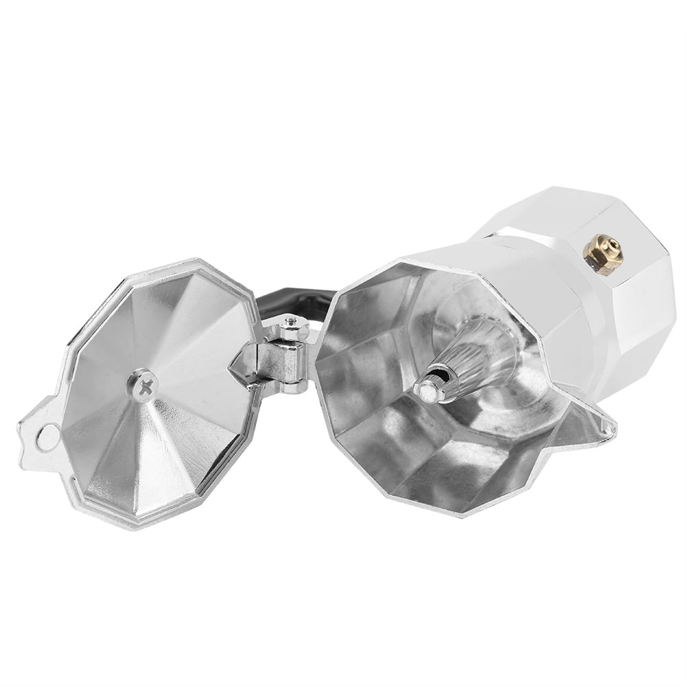 Tebru  Pot, Espresso Coffee Maker,30mL 1 Cup Aluminum Italian Type  Pot Espresso Coffee Maker Stove Home Office Use