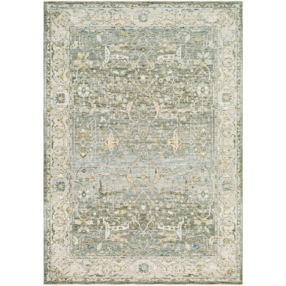 Boutique Rugs Aviva Traditional Area Rug - Deep Teal, Dusty Sage, Taupe - 10' x 13'11"