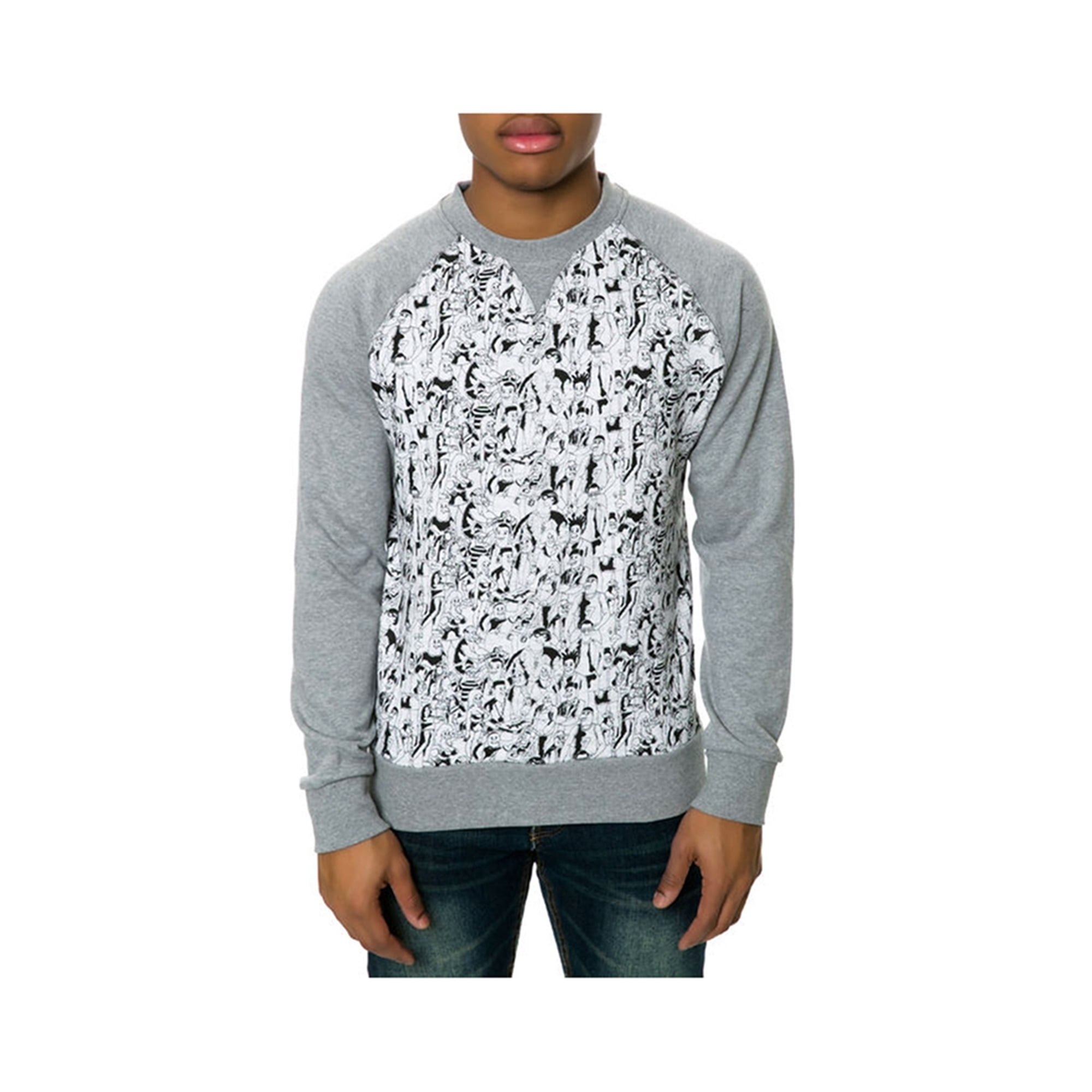 Download 22+ Mens Heather Crew Neck Sweatshirt Front View Of ...