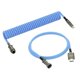 thumbnail image 1 of USB C Gaming Teclado mecánico Cable enrollado Cable trenzado Cable fuerte y resistente Instale fácilmente accesorios Piezas de repuesto con Azul Baoblaze cable del teclado, 1 of 8