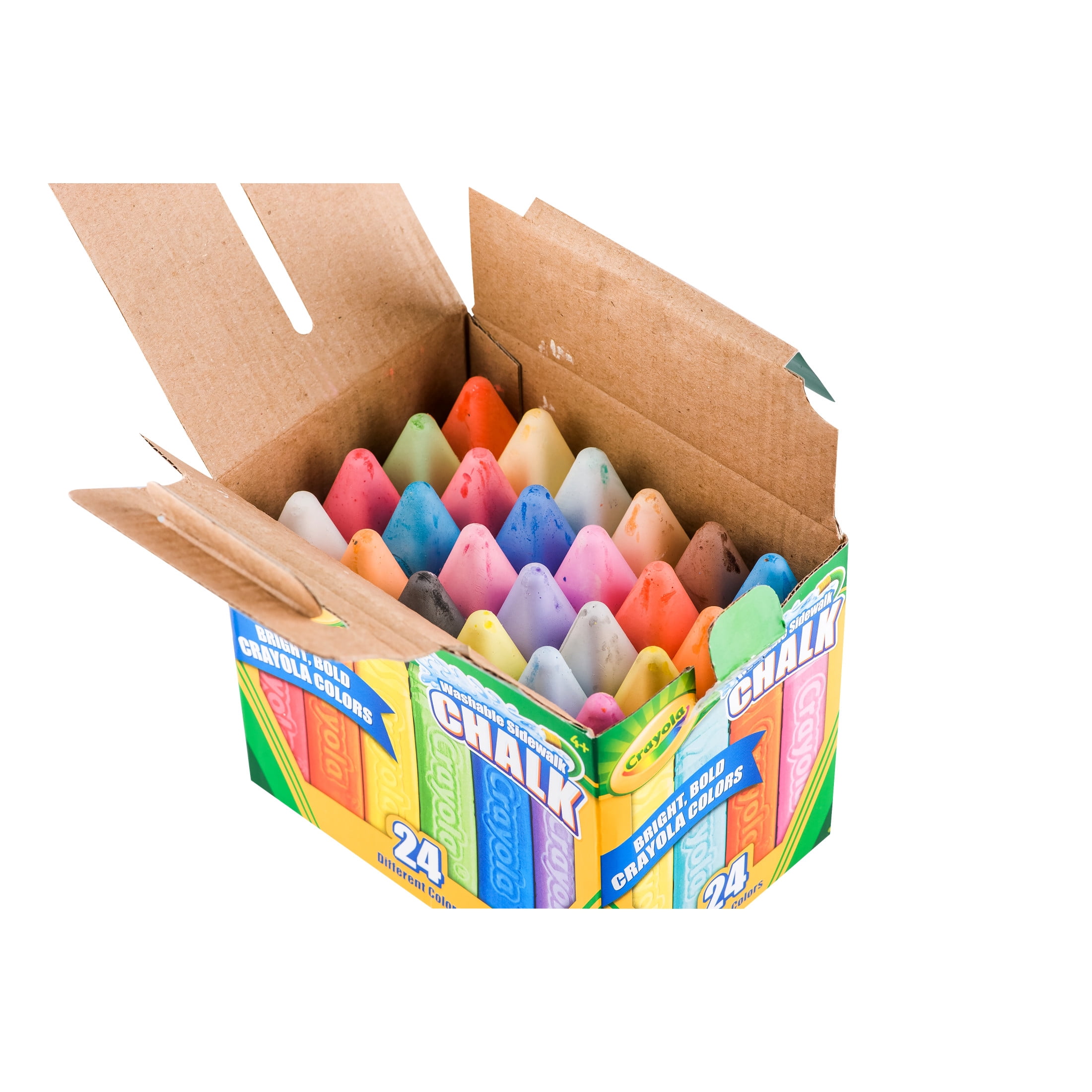 Crayola Washable Sidewalk Chalk, 24 Ct, Outdoor Toys, Summer Activities for Kids, Screen Free Play, Arts and Crafts, Creative Gifts for Kids, Ages 4+