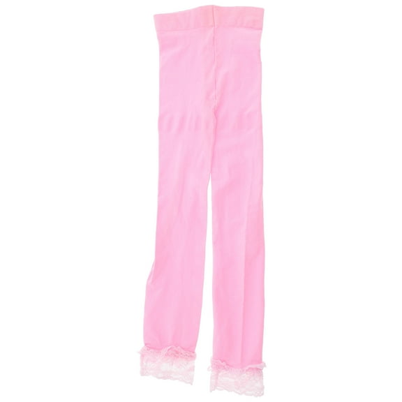 MLINS Girls Leggings Yoga Pants Girls Summer Pants Casual Lace Trim Leggings For Kids Toddlers Girls Daily Wear Sports Dance Activities Pink