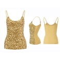 thumbnail image 4 of Ruyang Women's Sequin Tops Sleeveless Glitter Camisole Vest Adjustable Straps Tank Tops Blouse Tshirts For Night Club Party Performance Scoop Neck Shirt, 4 of 4