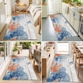 thumbnail image 4 of 2'x6' Rug Runners for Hallways Kitchen, Orange Navy Blue Coral Non Slip Entryway Beside Floor Carpet Runner, Summer Beach Coastal Ocean Wooden Washable Laundry Room Bedroom Throw Rugs Mat, 4 of 8
