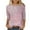 Pink, variant on CFLVAEK Fashion Sequin Print Shirts for Women Casual Crewneck Party Club T Shirts Loose Fitted 3/4 Sleeve Blouses Shimmer Glitter Graphic Tshirt 2025 XXL