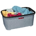 thumbnail image 4 of Superio Laundry Basket, Laundry Hamper, 50-liter wicker style basket with cutout handles, to storage dirty clothes, in washroom, or bedroom, grey., 4 of 6